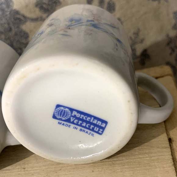 Set of 5 Porcelana Veracruz Made in Brazil Demitasse Espresso Cups and Saucers - Picture 2 of 12